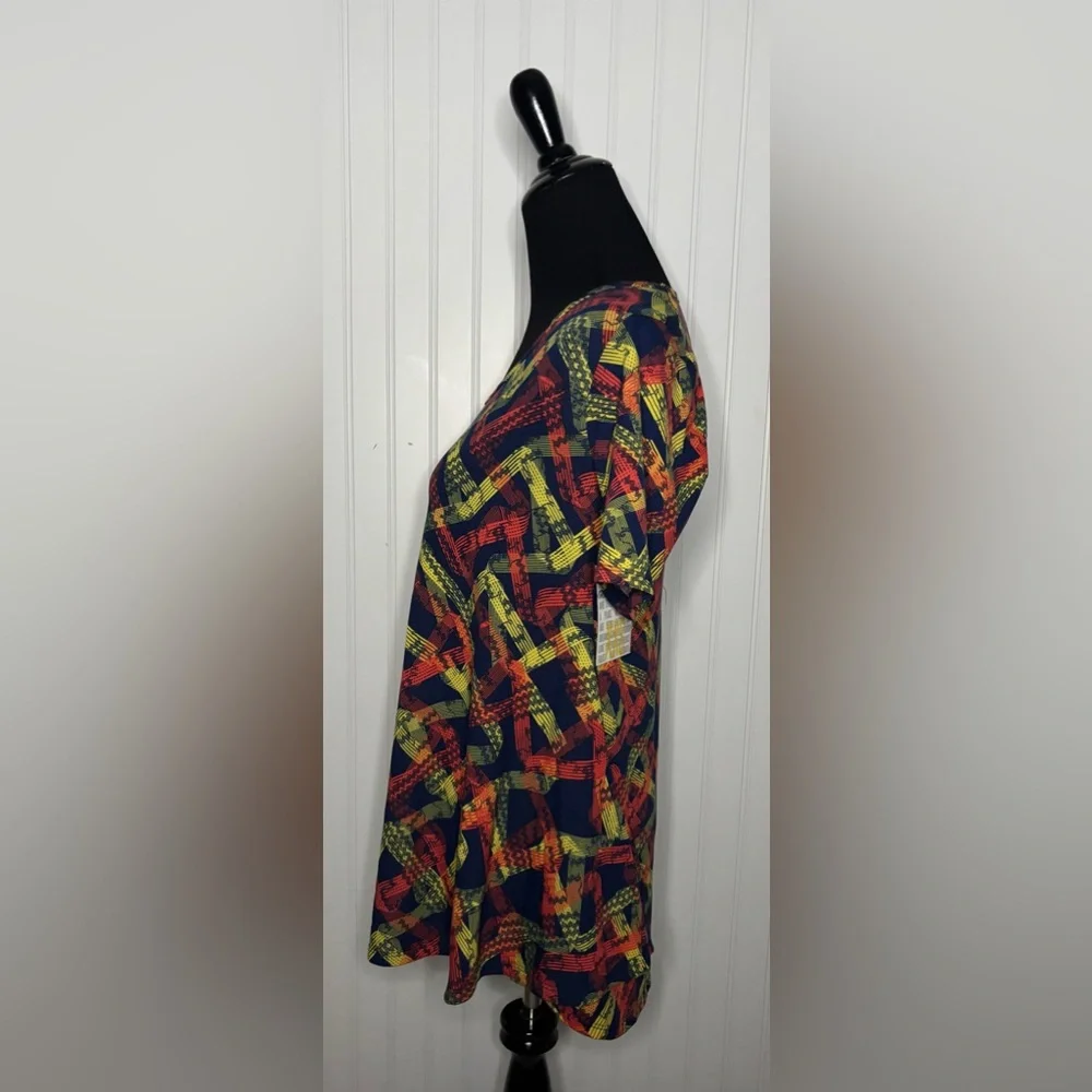 LuLaRoe Perfect T Tee Women’s Geometric Print Tunic Short Sleeve Size XXS Navy - Picture 5 of 16